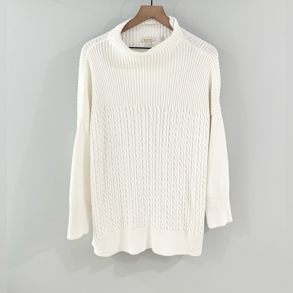 Barbour Guernsey Stitched Cape Sweater Cream Size Large